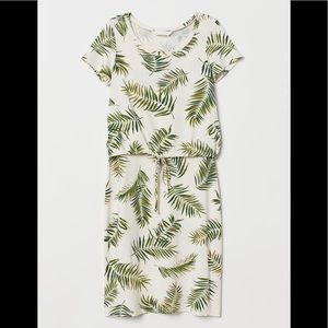 H&M MAMA Palm Nursing Dress Sz L